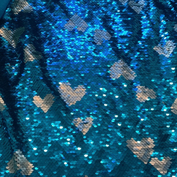 Cat and Jack blue sequin flippy sweatshirt EUC - Picture 2 of 4